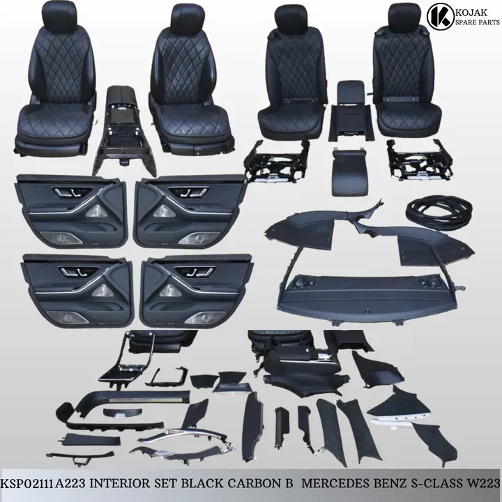 A223 INTERIOR SET BLACK CARBON